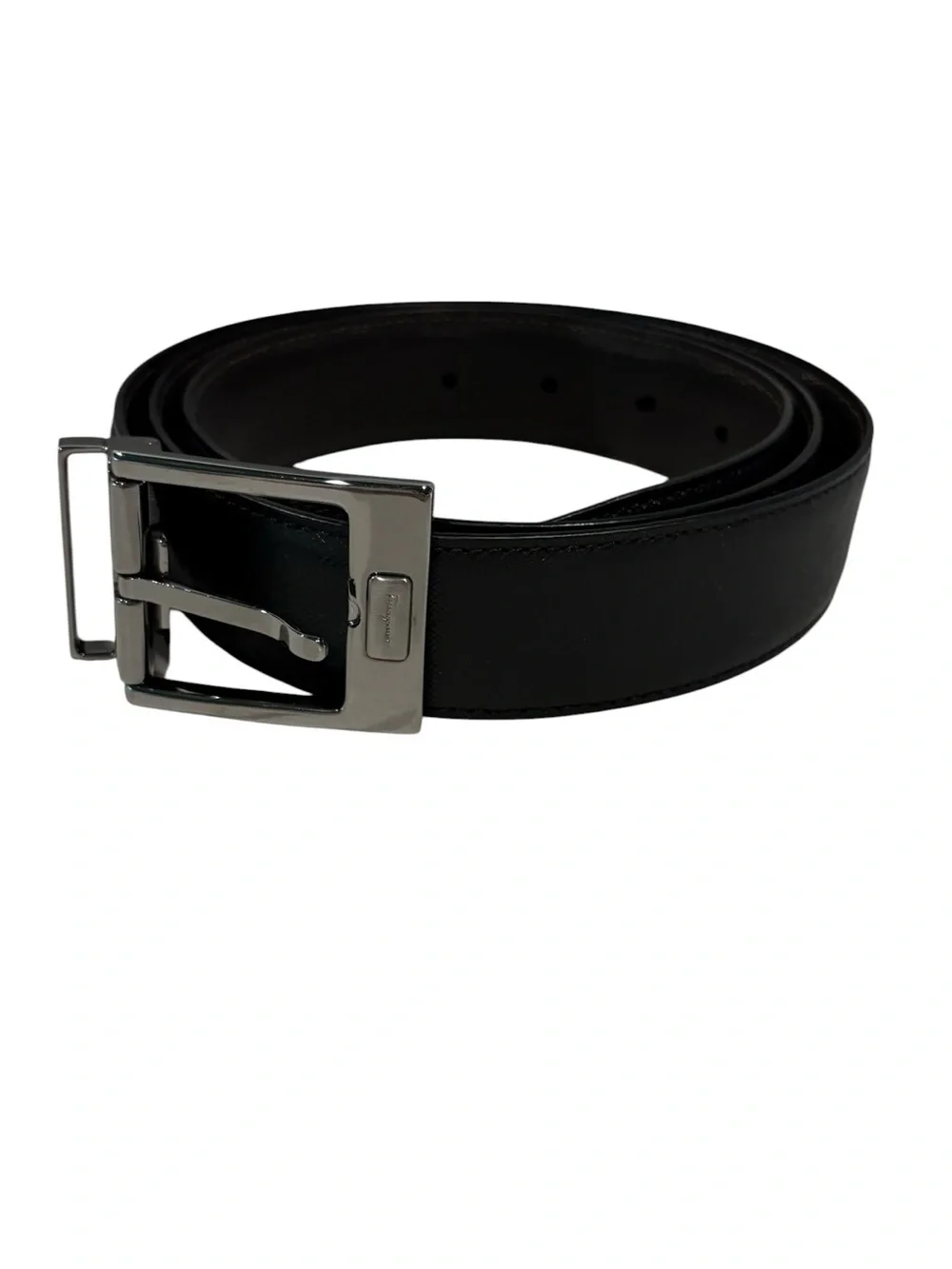 Salvatore Ferragamo - Men's Leather Belt. Black. Size 40
